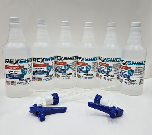 99% Isopropyl Alcohol -6 Pack with 2 trigger sprayers